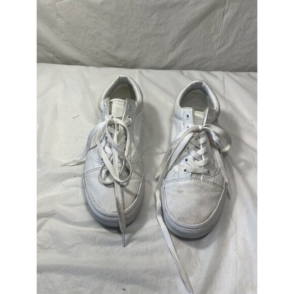 VANS Off-The-Wall Triple White Skateboarding Classic  Womens size 7 - Picture 2 of 14